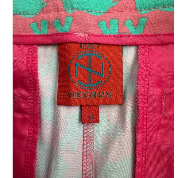 Tracy Negoshian Coral Green Elephant Shorts Size 6 - Picture 5 of 5